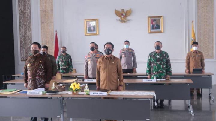 Penegakan Disiplin Prokes dan Penanganan COVID-19, Kapolda Lampung Rakor Bersama Mendagri